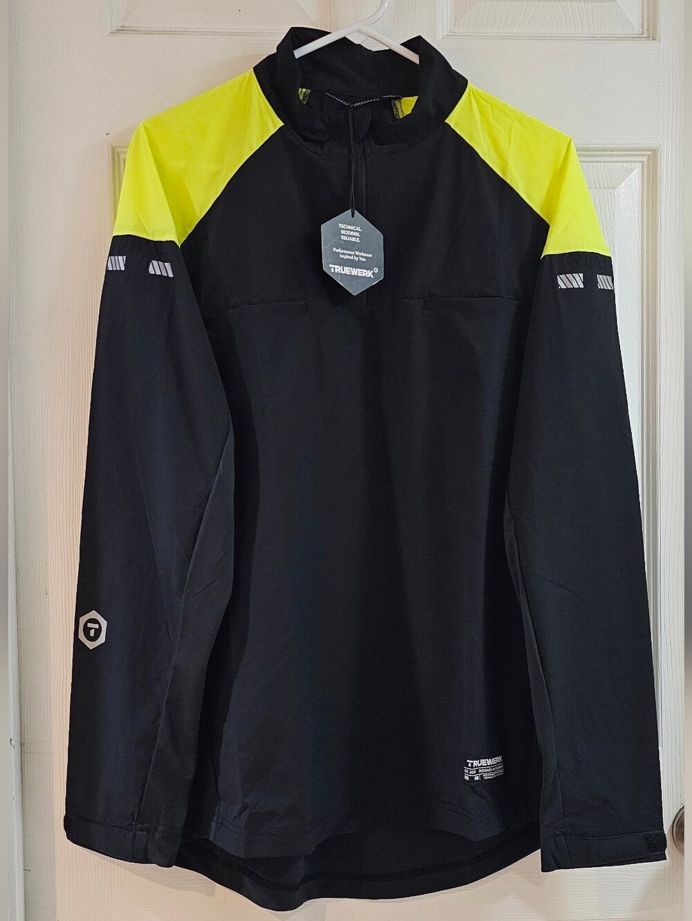 TRUEWERK MENS MOTO JERSEY QUARTER ZIP.